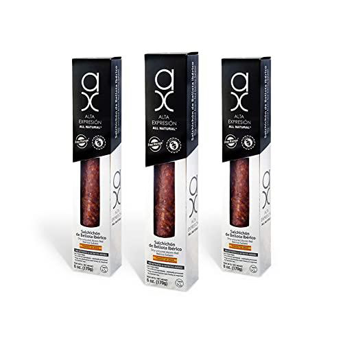 Pack All Natural Dry-Uncured Acorn-Fed Ibérico Salami Alta Expresión (3 x 6 Oz) by Covap